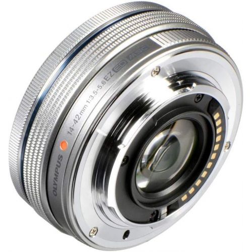  Olympus M.Zuiko Digital ED 14-42mm F3.5-5.6 EZ Lens, for Micro Four Thirds Cameras (Silver)