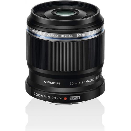  Olympus M. Zuiko Digital ED 30 mm F3.5 Macro Lens, Suitable for All MFT Cameras (Olympus OM-D & Pen Models, Panasonic G-Series), Black