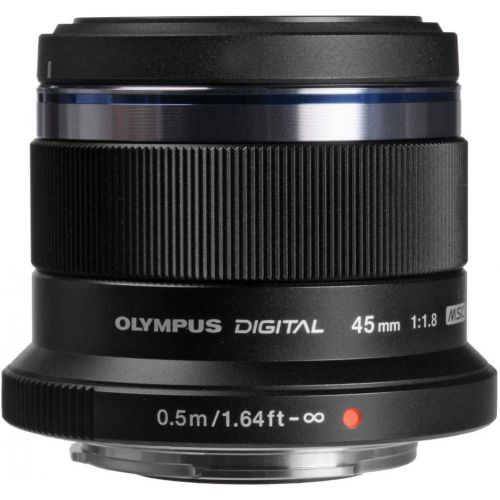  Olympus M.Zuiko Digital 45mm F1.8 Lens, for Micro Four Thirds Cameras (Black)