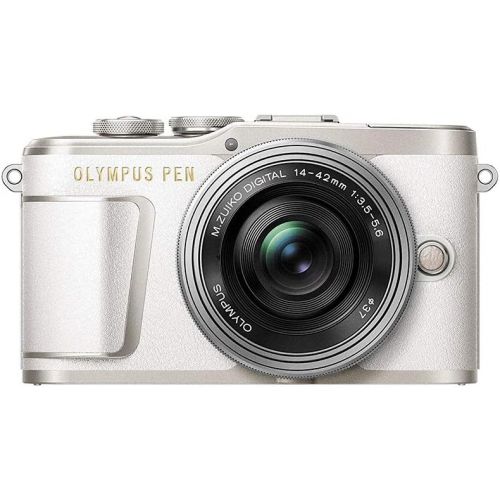  Olympus PEN E-PL9 Kit with 14-42mm EZ Lens, Camera Bag, and Memory Card (Pearl White)