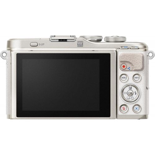  Olympus PEN E-PL9 Kit with 14-42mm EZ Lens, Camera Bag, and Memory Card (Pearl White)