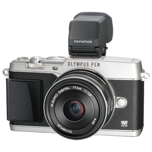  Olympus E-P5 16.1 MP Mirrorless Digital Camera with 3-Inch LCD and 17mm f/1.8 lens (Silver with Black Trim)
