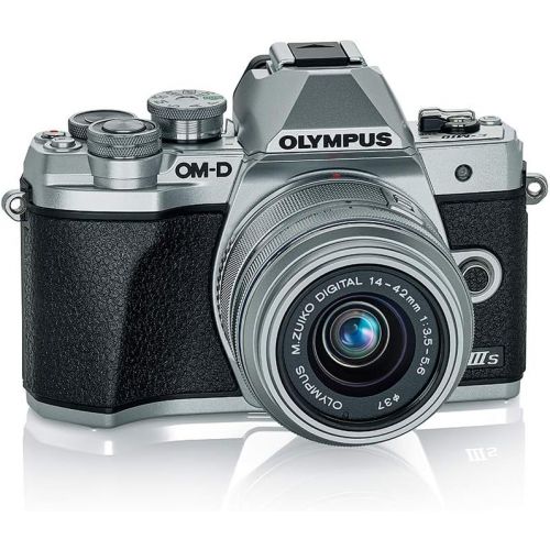  [아마존베스트]Olympus OM-D E-M10 Mark IIIs Silver Body with Silver M.Zuiko Digital 14-42mm F3.5-5.6 IIR Lens (V207111SU000)