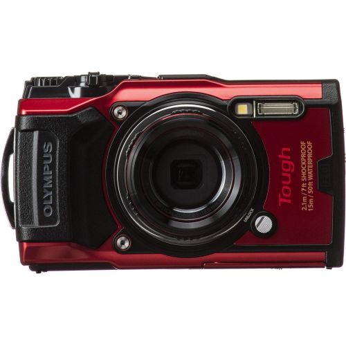  [아마존베스트]Olympus Tough TG-6 Digital Camera with Deluxe Accessory Bundle  Includes: SanDisk Ultra 64GB SDXC Memory Card + 2X Sellers Replacement Batteries with Charger + Adapter Tube + Much