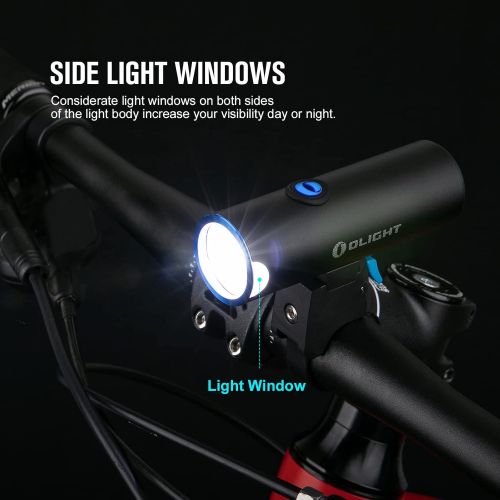  OLIGHT BFL900 Bike Headlight, 900 Lumens USB Rechargeable with Built-in Rechargeable Battery, 3 Lighting Modes Bicycle Front Light for Daily Commuting, Urban Riding and Mountain Bi