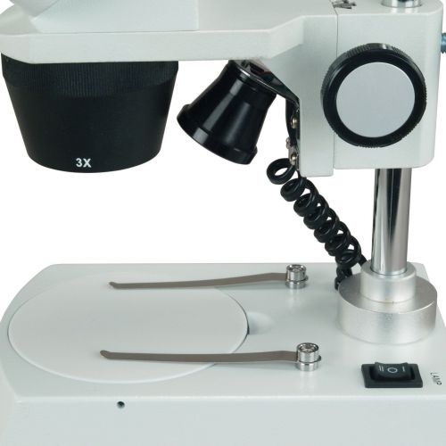  OMAX 10X-30X Binocular Stereo Microscope with Dual LED Lights