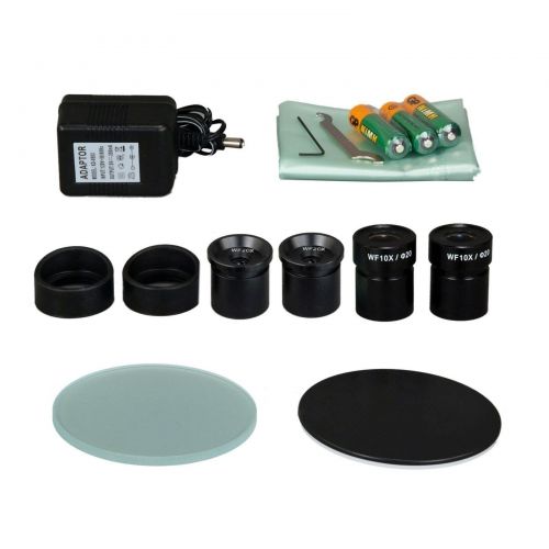  OMAX 20X-40X-80X Dual LED Binocular Stereo Microscope+5MP Camera+Cleanin