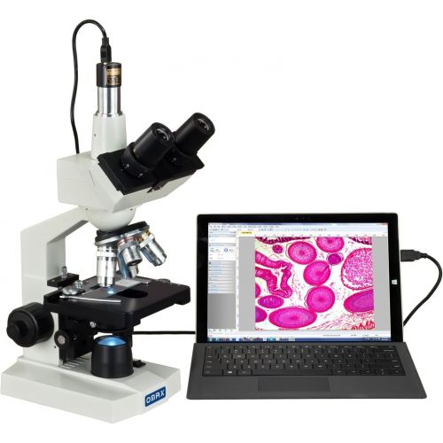  OMAX 40X-2500X LED Digital Trinocular Lab Compound Microscope with 5MP Camera and Mechanical Stage