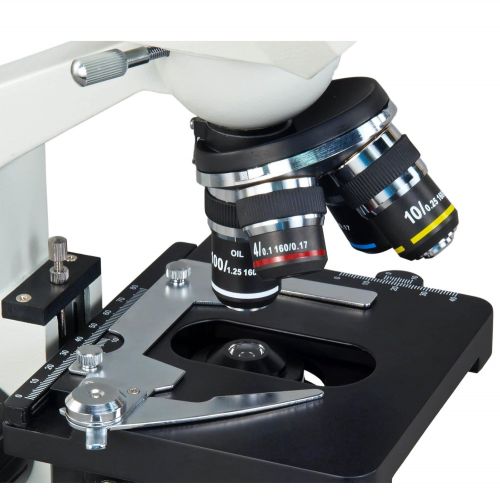  OMAX - MD82ES10 40X-2000X Digital LED Compound Microscope with Built-in 1.3MP Camera and Double Layer Mechanical Stage Compatible with Windows and Mac