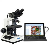 OMAX Built-in 3MP Camera 40X-2000X Digital Biological Compound Binocular LED Light Microscope with Double Layer Mechanical Stage Oil Immersion NA1.25 Condenser