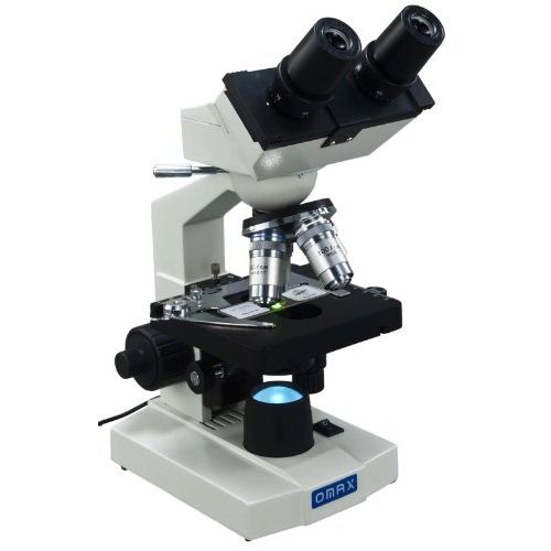  [아마존베스트]OMAX 40X-2000X Lab LED Binocular Compound Microscope with Double Layer Mechanical Stage and Coaxial Coarse/Fine Focusing Knob