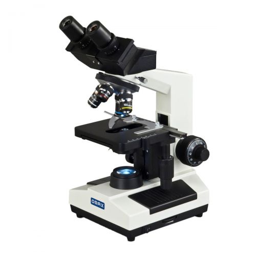  [아마존베스트]OMAX - MD827S30L Built-in 3MP Camera 40X-2000X Digital Biological Compound Binocular LED Light Microscope with Double Layer Mechanical Stage Oil Immersion NA1.25 Condenser