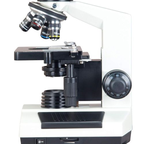  [아마존베스트]OMAX 40X-2000X Digital Binocular Biological Compound Microscope with Built-in 3.0MP USB Camera and Double Layer Mechanical Stage