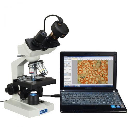  [아마존베스트]OMAX 40X-2500X Lab Binocular Biological Compound LED Microscope with 3D Mechanical Stage and Coaxial Coarse/Fine Focusing Knob