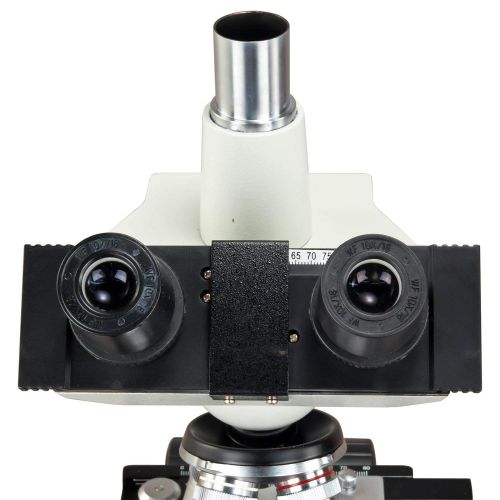  [아마존베스트]OMAX 40X-2500X Digital Lab Trinocular Compound LED Microscope with USB Digital Camera and Double Layer Mechanical Stage (M83EZ-C02)