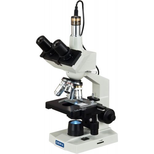  [아마존베스트]OMAX 40-2500X LED Digital Trinocular Lab Microscope + 5MP Camera + Blank Slides + Covers + Lens Paper + Book