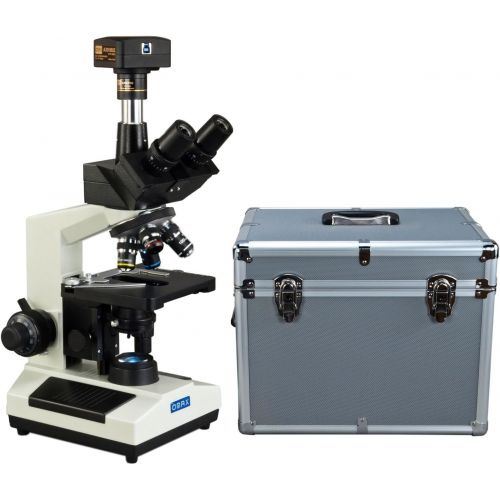  [아마존베스트]OMAX 40X-2500X USB3 18MP Digital Trinocular Compound LED Lab Microscope with Aluminum Carrying Case