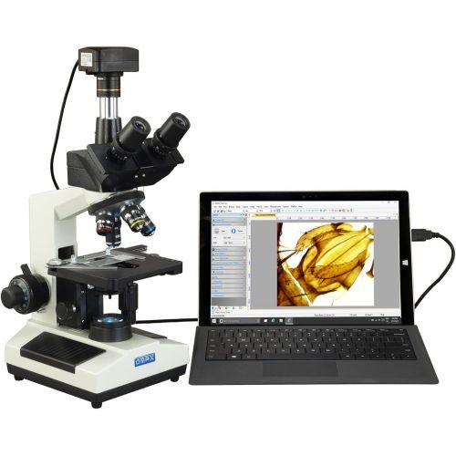  [아마존베스트]OMAX 40X-2500X USB3 18MP Digital Trinocular Compound LED Lab Microscope with Aluminum Carrying Case