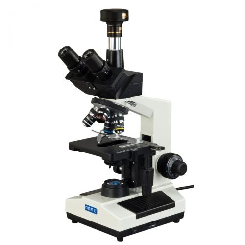  [아마존베스트]OMAX - M837ZL-C100U 40X-2500X Full Size Lab Digital Trinocular Compound LED Microscope with 10MP USB Camera and 3D Mechanical Stage