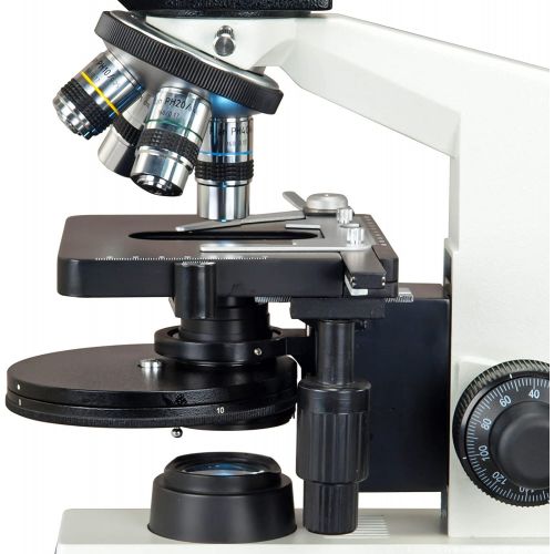  [아마존베스트]OMAX 40X-2500X 18MP USB3 Plan Phase Contrast Trinocular LED Lab Microscope with Turret Phase Disk