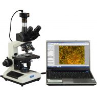[아마존베스트]OMAX 5MP Digital 40X-2500X Advanced Oil NA1.25 Darkfield Trinocular Compound LED Microscope with 5.0MP Camera with Measurement, Stitching, Extended Depth of Field Software