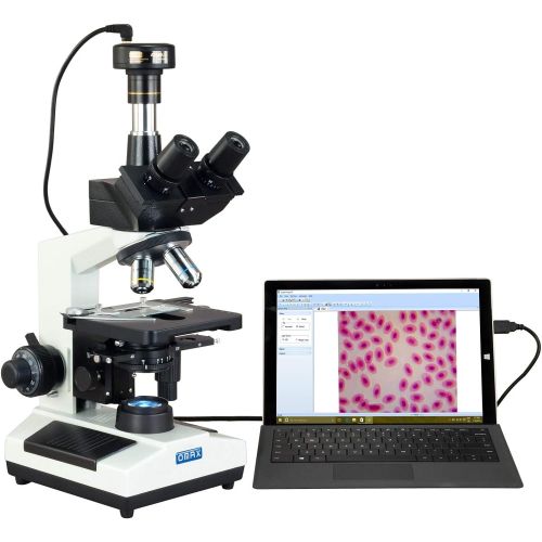  [아마존베스트]OMAX 40X-2500X Phase Contrast Trinocular LED Compound Microscope with 9MP Digital Camera