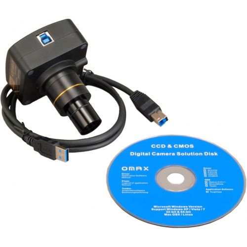  [아마존베스트]OMAX 40X-2500X Super Speed USB3 18MP Digital Darkfield Trinocular LED Lab Microscope for Live Blood