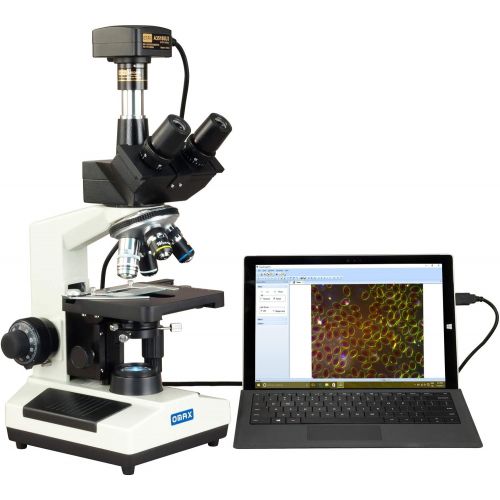  [아마존베스트]OMAX 40X-2500X Super Speed USB3 18MP Digital Darkfield Trinocular LED Lab Microscope for Live Blood