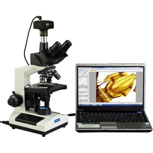  [아마존베스트]OMAX 40X-2500X Trinocular Compound LED Microscope with 14MP Digital Camera and Aluminum Carrying Case