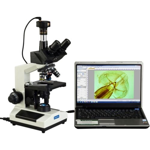  [아마존베스트]OMAX 40X-2500X Lab Trinocular Compound LED Microscope with 9MP Digital Camera