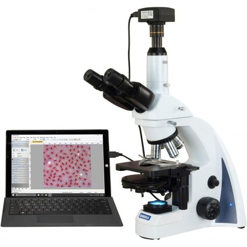  [아마존베스트]OMAX 40X-2500X 18MP USB3 Plan Infinity Phase Contrast Trinocular Siedentopf LED Compound Microscope