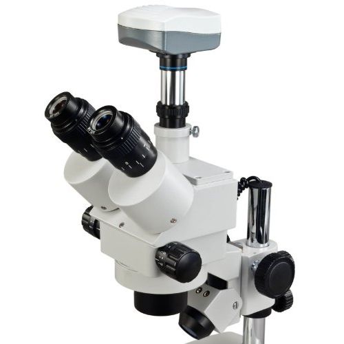  OMAX 3.5X-90X Digital Zoom Trinocular Stereo Microscope with Dual Illmination System and Additional 54 LED Ring Light and 9.0MP USB Digital Camera