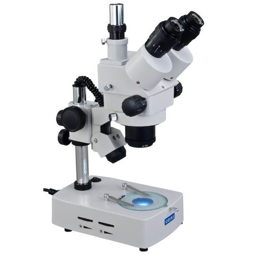  OMAX 3.5X-90X Digital Zoom Trinocular Stereo Microscope with Dual Illmination System and Additional 54 LED Ring Light and 9.0MP USB Digital Camera