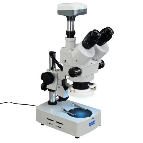  OMAX 3.5X-90X Digital Zoom Trinocular Stereo Microscope with Dual Illmination System and Additional 54 LED Ring Light and 9.0MP USB Digital Camera