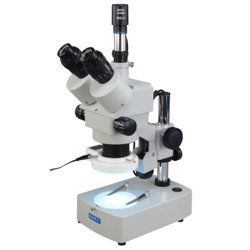  OMAX 3.5X-90X Digital Trinocular Table Stand Stereo Microscope with USB Digital Camera and Dual Lights and Additional 54 LED Ring Light