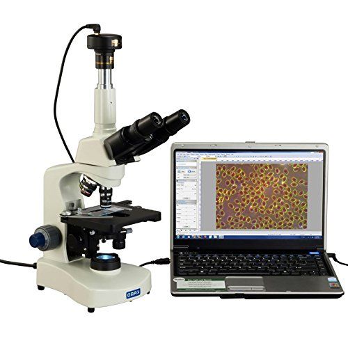  OMAX 40X-2000X LED Darkfield Trinocular Compound Microscope with 30 Degree Siedentopf Viewing Head and Dry Darkfield Condenser and 9.0MP USB Camera