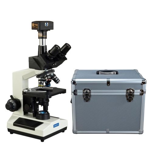  OMAX 40X-2500X USB3 18MP Digital Trinocular Compound LED Lab Microscope with Aluminum Carrying Case