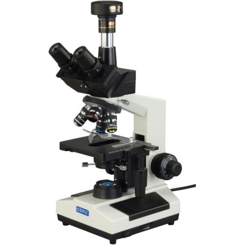  OMAX 5MP Digital 40X-2500X Advanced Oil NA1.25 Darkfield Trinocular Compound LED Microscope with 5.0MP Camera with Measurement, Stitching, Extended Depth of Field Software