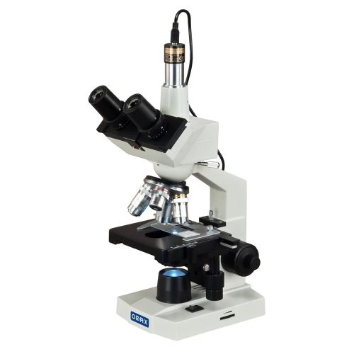  OMAX 40X-2500X Digital Lab Trinocular Compound LED Microscope with USB Digital Camera and Double Layer Mechanical Stage