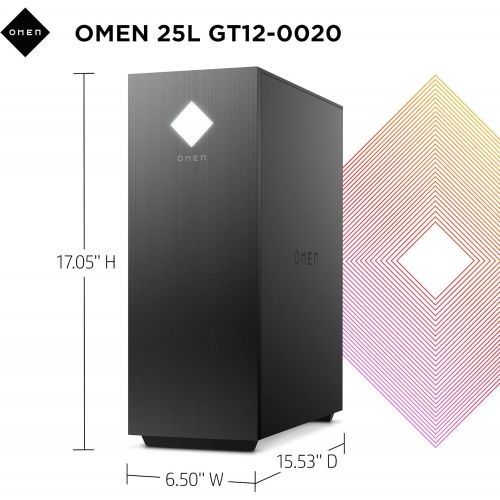  OMEN 25L Gaming Desktop PC, NVIDIA GeForce GTX 1660 Super, 10th Generation Intel Core i5-10400F Processor, HyperX 8 GB RAM, 512 GB SSD, Windows 10 Home (GT12-0020, 2020)