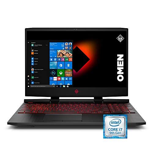 에이치피 Omen by HP 2019 15-Inch Gaming Laptop, Intel i7-9750H Processor, NVIDIA GTX 1660Ti (6 GB), 8 GB RAM, 256 GB SSD, VR Ready, Windows 10 Home (15-dc1020nr, Black)