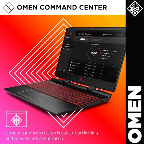 에이치피 Omen by HP 2019 15-Inch Gaming Laptop, Intel i7-9750H Processor, NVIDIA GTX 1660Ti (6 GB), 8 GB RAM, 256 GB SSD, VR Ready, Windows 10 Home (15-dc1020nr, Black)