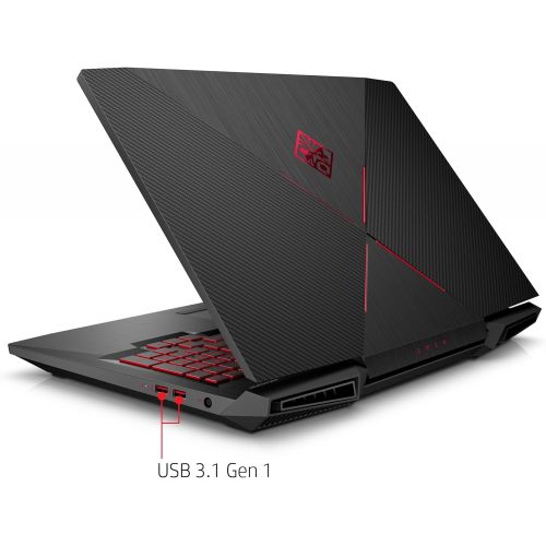 에이치피 OMEN by HP 17-inch Gaming Laptop w 144Hz Anti-Glare G-Sync Display, i7-8750H, GeForce GTX 1060 6 GB, 16GB 2666MHz RAM, 1TB HDD & 128 GB PCIE SSD, Windows 10 Home (17-an120nr, Blac