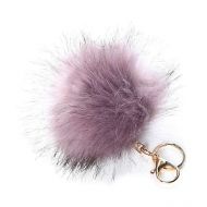 OMG ACCESSORIES Lavender Fuzzy Bag Charm