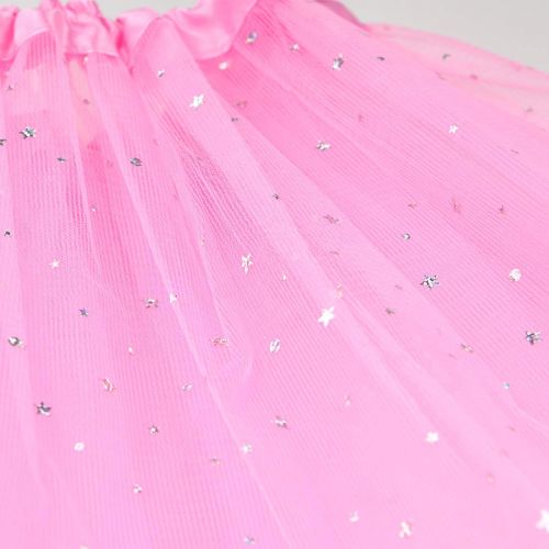  OMGGG! Girls Ballet Sparkle Tutu Tulle Skirt Dress Up Birthday Favors Princess | Multi Color 5 Pack