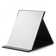 OMIRO Large Folding Mirror, PU Portable Adjustable Rectangular Ultrathin Mirror, for Travel, Camping, Black, 9.6”