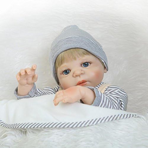 NPK Realistic Reborn Baby Dolls Boy Silicone Full Body 22 Inches Cute Newborn Doll Anatomically Correct