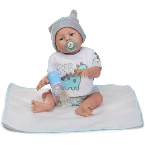  NPK Reborn Baby Dolls Boys 20 inch Vinyl Silicone Full Body Reborn Dolls Realistic Newborn Baby Doll