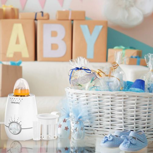  OMORC Babykost- und Flaeschchenwaermer, 3-in-1 Babykostwaerme mit LED Display 2000W schnelle Erwaermung flaschenwaermer baby fuer Schnelle Aufheizung, Desinfektion, Waermehaltung-Weiss