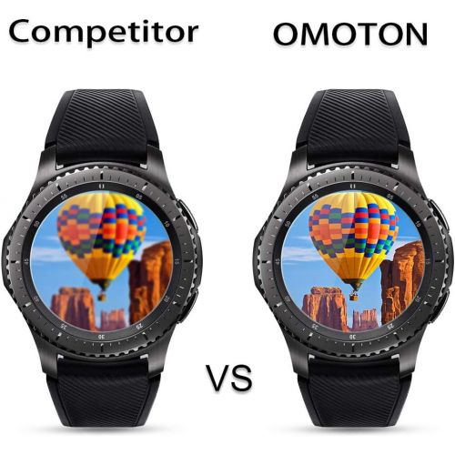  [아마존베스트]OMOTON Tempered Glass Screen Protector Compatible Samsung Gear S3 / Galaxy Watch 46mm [3 Pack]